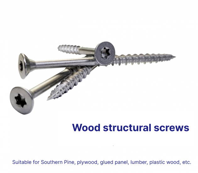 Wood structural screws